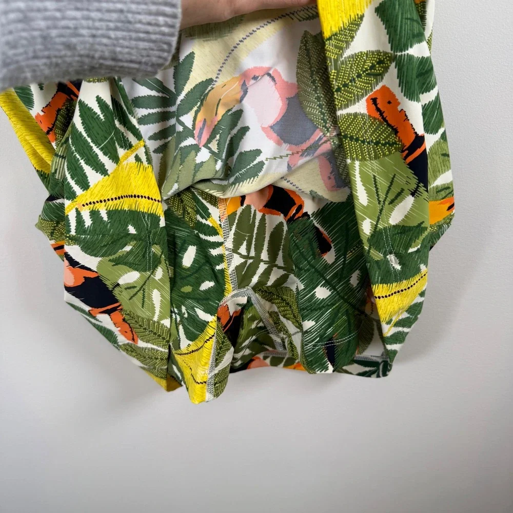 Duluth Trading Co Suit Up One Piece Swim Suit Dress 10 Toucan Tropical Print